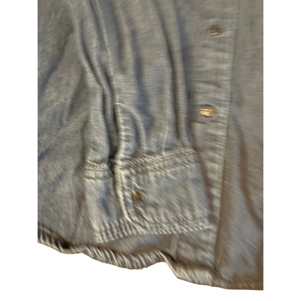 Denim Co Womens Dark Wash Denim Button Down Shirt Long Sleeve Size 12 - Picture 2 of 10